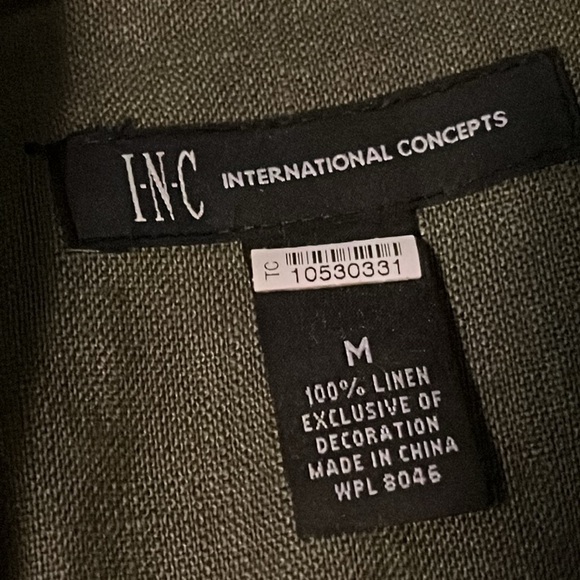 INC International Concepts Women's Linen Embroidered Peplum Jacket -Size M - Picture 9 of 10